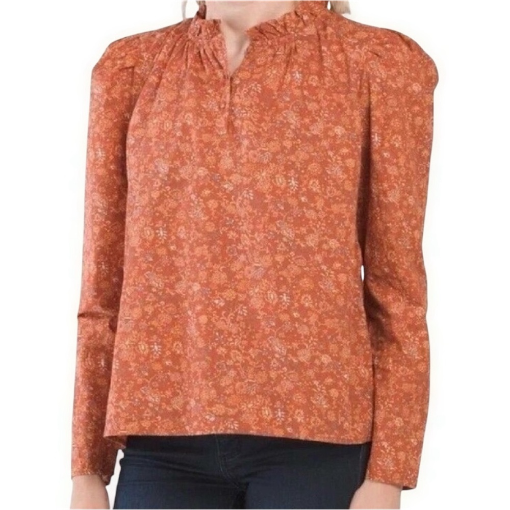 💥🆕💥HOUSE of HARLOW 1960 Nicole Richie Wallis Orange Blouse Size: XS "NW…